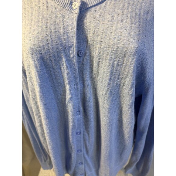 Banana Republic Cozy Cardigan Sweater Buttons Blue Womens XL Fall Grandpa Vibes - Picture 2 of 2